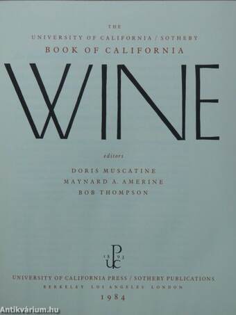 Book of California Wine