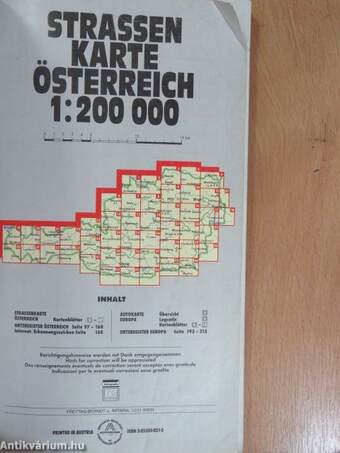 Strassen Karte Österreich 1:200 000