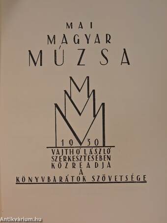 Mai Magyar Múzsa 1930