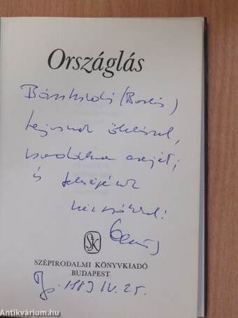 Országlás (dedikált példány)