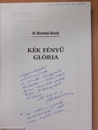 Kék fényű glória (dedikált példány)