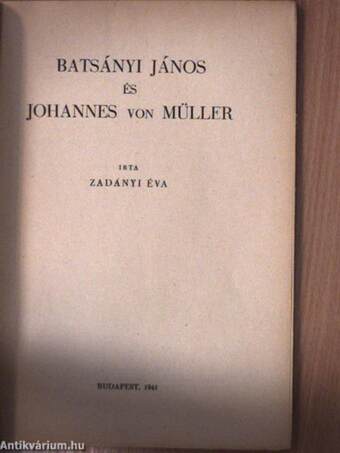 Batsányi János és Johannes von Müller