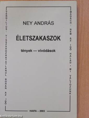 Életszakaszok (dedikált példány)