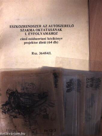 Eszközrendszer az autószerelő szakma oktatásának I. évfolyamához című módszertani kézikönyv projektor ábrái (64 db)