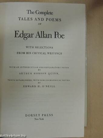 The Complete Tales and Poems of Edgar Allan Poe