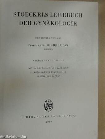 Stoeckels Lehrbuch der Gynäkologie