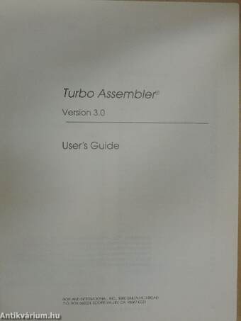 Turbo Assembler - Version 3.0