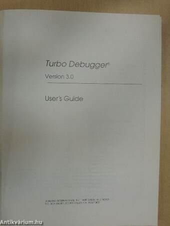 Turbo Debugger - Version 3.0