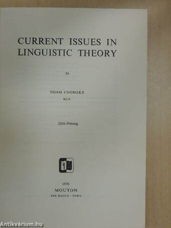 Current Issues in Linguistic Theory