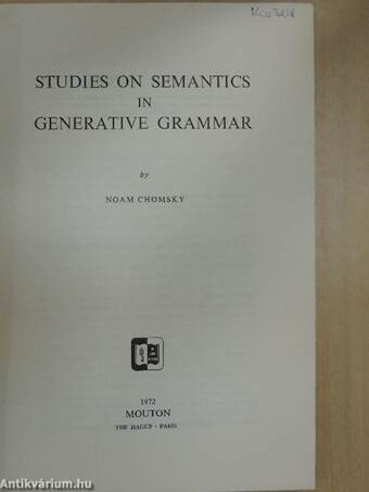 Studies on Semantics in Generative Grammar