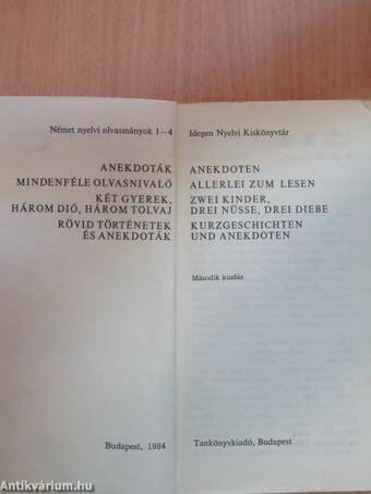 Anekdoten/Allerlei zum Lesen/Zwei Kinder, drei Nüsse, drei Diebe/Kurzgeschichten und Anekdoten