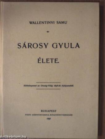 Sárosy Gyula élete