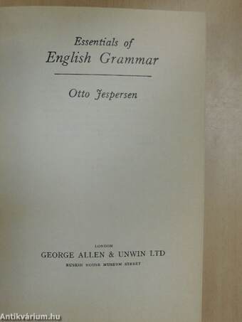 Essentials of English Grammar