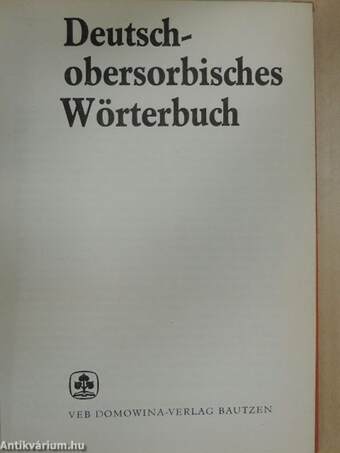 Deutsch-obersorbisches Wörterbuch