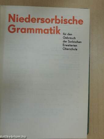 Niedersorbische Grammatik