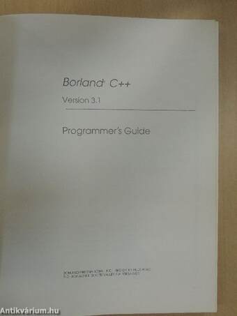 Borland C++ - Version 3.1