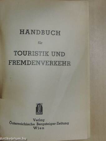 Handbuch für Touristik und Fremdenverkehr