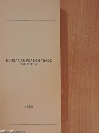 Hungarian Foreign Trade Directory 1989