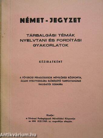 Német-jegyzet