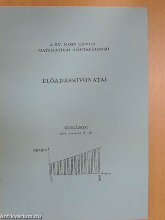 A XV. Nagy Károly Matematikai Diáktalálkozó előadáskivonatai