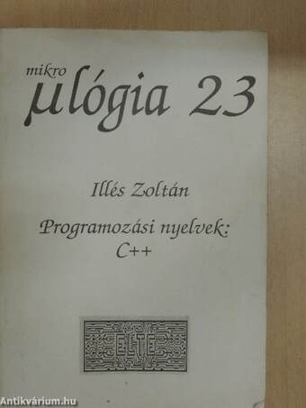 Programozási nyelvek: C++