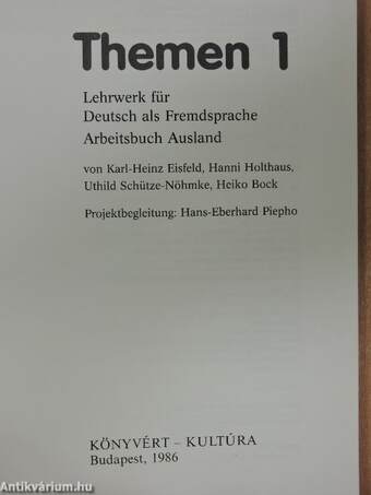 Themen 1 - Arbeitsbuch