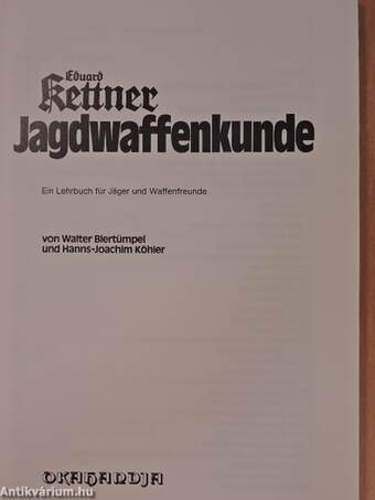 Eduard Kettner Jagdwaffenkunde