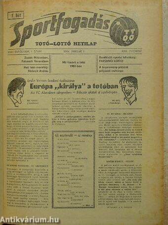 Sportfogadás 1984. január-december