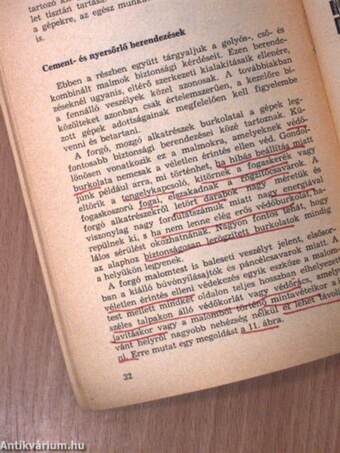 Munkavédelmi útmutató cementipari kőtörő-, őrlő- és osztályozóberendezések kezelőinek