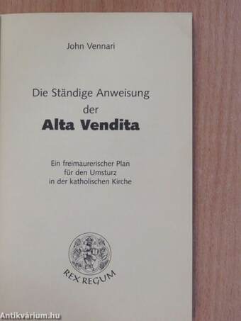 Die Ständige Anweisung der Alta Vendita