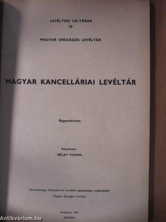 Magyar Kancelláriai Levéltár