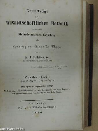 Grundzüge der wissenschaftlichen Botanik I-II.