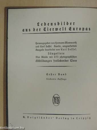 Von Affen, Fledermäusen, Insektenfressern, Raubtieren, dem Walroß und den Robben (gótbetűs)