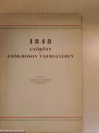 1848 Győrött és Győr-Moson vármegyében