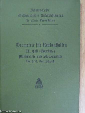 Lehr- und Übungsbuch der Geometrie II/2.