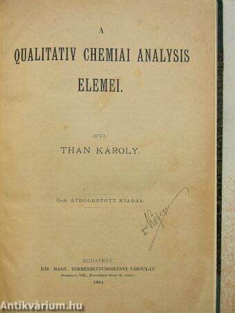 A qualitativ chemiai analysis elemei