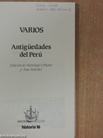 Varios: Antigüedades del Perú