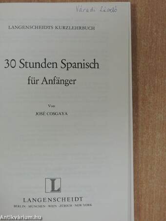 30 Stunden Spanisch für Anfänger