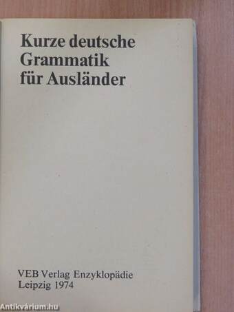 Kurze deutsche Grammatik für Ausländer