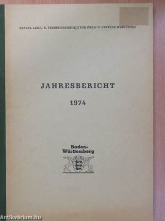 Jahresbericht 1974