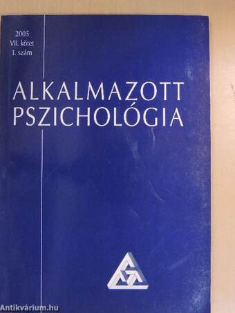Alkalmazott pszichológia 2005/1.