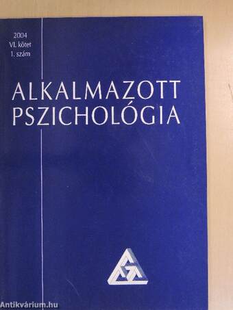 Alkalmazott pszichológia 2004/1.