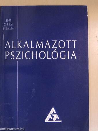 Alkalmazott pszichológia 2008/1-2.