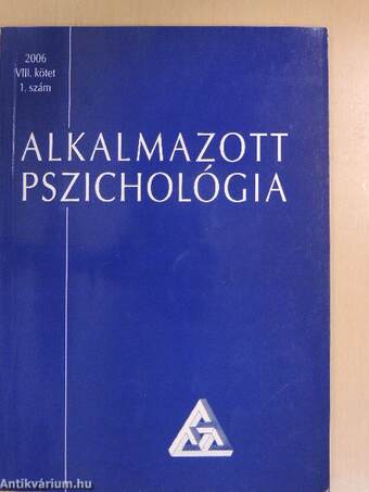 Alkalmazott pszichológia 2006/1.