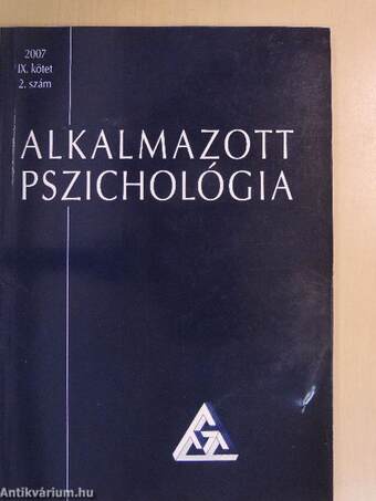 Alkalmazott pszichológia 2007/2.