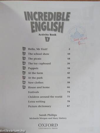 Incredible English 1. - Activity Book