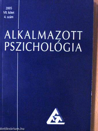 Alkalmazott pszichológia 2005/4.