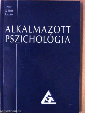 Alkalmazott pszichológia 2007/1.