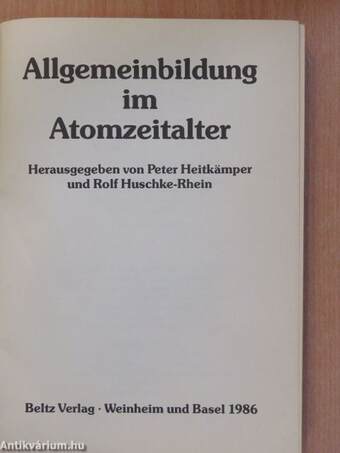 Allgemeinbildung im Atomzeitalter