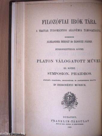 Platon válogatott művei II-III.